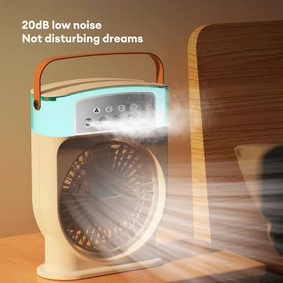 Rechargeable Mini Air Cooler Fan With Water Tank | Battery Cable